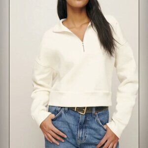 Marla Zip Sweatshirt | Vintage White